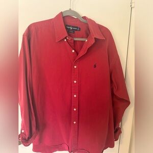 RALPH LAUREN VINTAGE RED BUTTON DOWN